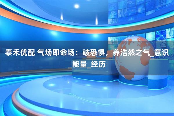 泰禾优配 气场即命场：破恐惧，养浩然之气_意识_能量_经历